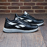 Reebok чорні зимові шкіряні кросівки на хутрі, чоловічі кросівки з хутром *R-16*, фото 3