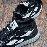 Reebok чорні зимові шкіряні кросівки на хутрі, чоловічі кросівки з хутром *R-16*, фото 5