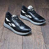 Reebok чорні зимові шкіряні кросівки на хутрі, чоловічі кросівки з хутром *R-16*, фото 6