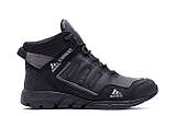 Чорні зимові шкіряні чоловічі теплі високі кросівки Adidas на хутрі *А-3 чорн/с*, фото 2