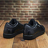 Шкіряні теплі чорні кеди зимові чоловічі на хутрі *Ск-80 мех*, фото 6