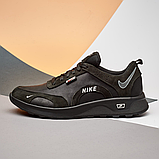 Чорні шкіряні чоловічі демісезонні кросівки найк nike весна комфортні для повсякденного носіння *Nike черн. 5 КОЖА*, фото 6