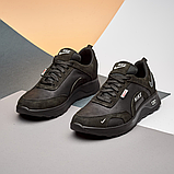Чорні шкіряні чоловічі демісезонні кросівки найк nike весна комфортні для повсякденного носіння *Nike черн. 5 КОЖА*, фото 7