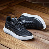 Чорні шкіряні чоловічі демісезонні кросівки весна комфортні для повсякденного носіння *МТ-нубук*, фото 5