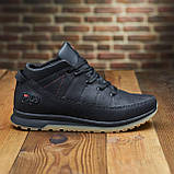 Спортивні зимові чоловічі шкіряні кросівки низькі утеплені на хутрі *101 ч*, фото 6
