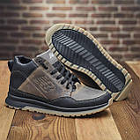 Спортивні зимові чоловічі шкіряні кросівки низькі утеплені на хутрі *100 ч/ол*, фото 5