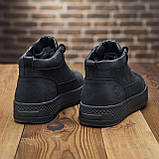 Хутряні зимові теплі чорні шкіряні черевики високі чоловічі класичні натуральні на хутрі *425-чор*, фото 7