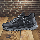 Чоловічі спортивні шкіряні зимові чорні кросівки низькі merrell з хутром *М-7 чорн.бот*, фото 3