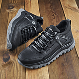 Чоловічі спортивні шкіряні зимові чорні кросівки низькі merrell з хутром *М-7 чорн.бот*, фото 8