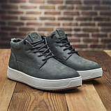 Чоловічі шкіряні хутряні черевики на хутрі високі на зиму для чоловіків на товстій підошві *425-ол*, фото 2
