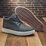 Чоловічі шкіряні хутряні черевики на хутрі високі на зиму для чоловіків на товстій підошві *425-ол*, фото 4