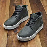 Чоловічі шкіряні хутряні черевики на хутрі високі на зиму для чоловіків на товстій підошві *425-ол*, фото 6
