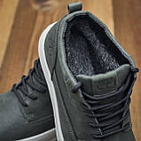 Чоловічі шкіряні хутряні черевики на хутрі високі на зиму для чоловіків на товстій підошві *425-ол*, фото 7