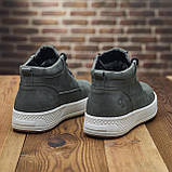 Чоловічі шкіряні хутряні черевики на хутрі високі на зиму для чоловіків на товстій підошві *425-ол*, фото 8