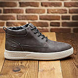 Чоловічі шкіряні хутряні черевики на хутрі високі на зиму для чоловіків на товстій підошві *425-кор*, фото 5