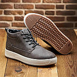 Чоловічі шкіряні хутряні черевики на хутрі високі на зиму для чоловіків на товстій підошві *425-кор*, фото 6