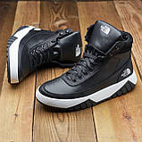 Чорні шкіряні чоловічі черевики високі на товстій підошві, Зимові спортивні черевики натуральна шкіра *NF б/ч*, фото 4