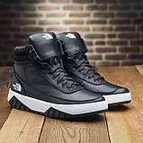 Чорні шкіряні чоловічі черевики високі на товстій підошві, Зимові спортивні черевики натуральна шкіра *NF б/ч*, фото 6