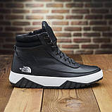 Чорні шкіряні чоловічі черевики високі на товстій підошві, Зимові спортивні черевики натуральна шкіра *NF б/ч*, фото 8
