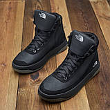 Чорні шкіряні чоловічі черевики високі на товстій підошві *NF ret чорн нуб*, фото 4