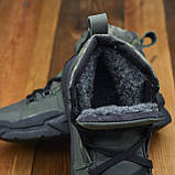 Хакі черевики чоловічі зимові на хутрі на високій підошві, Високі утеплені черевики *76 U*, фото 2