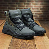 Хакі черевики чоловічі зимові на хутрі на високій підошві, Високі утеплені черевики *76 U*, фото 3