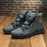 Хакі черевики чоловічі зимові на хутрі на високій підошві, Високі утеплені черевики *76 U*, фото 4