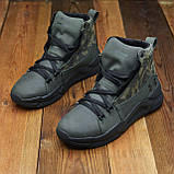 Хакі черевики чоловічі зимові на хутрі на високій підошві, Високі утеплені черевики *76 U*, фото 5