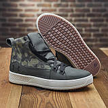 Хакі черевики чоловічі зимові на хутрі на високій підошві, Високі утеплені черевики *U-76 зел/тинк*, фото 4