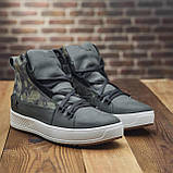 Хакі черевики чоловічі зимові на хутрі на високій підошві, Високі утеплені черевики *U-76 зел/тинк*, фото 5