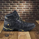 Чорні шкіряні черевики чоловічі, Високі утеплені зимові черевики на товстій підошві *126/1*, фото 4