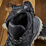 Чорні шкіряні черевики чоловічі, Високі утеплені зимові черевики на товстій підошві *140/1*, фото 2