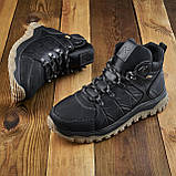 Чорні шкіряні черевики чоловічі, Високі утеплені зимові черевики на товстій підошві *140/1*, фото 5