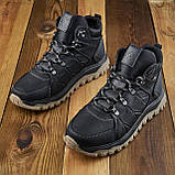 Чорні шкіряні черевики чоловічі, Високі утеплені зимові черевики на товстій підошві *140/1*, фото 6