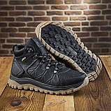 Чорні шкіряні черевики чоловічі, Високі утеплені зимові черевики на товстій підошві *140/1*, фото 7