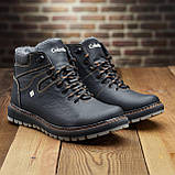 Чоловічі черевики зимові класичні високі на зиму, чорні шкіряні черевики на товстій підошві *407*, фото 2