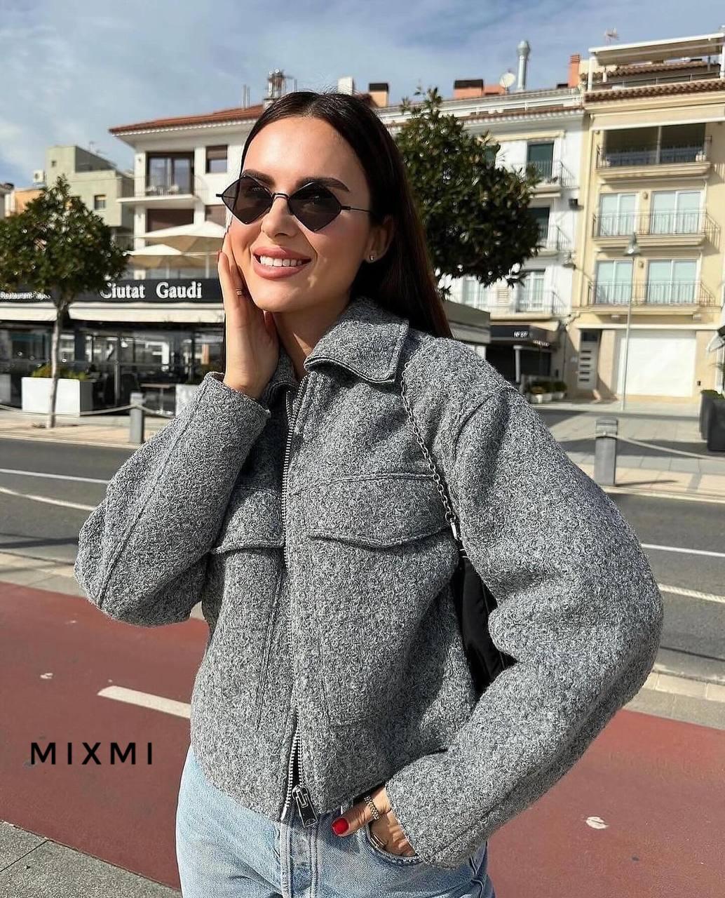 Стильний бомбер вовна, фото 1