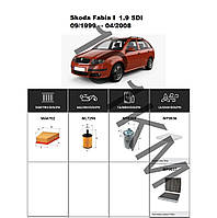 Комплект фільтрів Skoda Fabia I 1.9 SDI (1999-2008) WIX