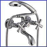 Змішувач для ванни з коротким виливом двохвентильний з душем Haiba Sentosa 009 (HB0837), фото 6