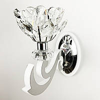 Бра в хромовому корпусі з кришталевою квіткою | Line F | Арт. 86529/1 CH