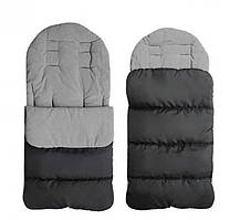 Теплий конверт на флісі Сірий Baby Go для коляски та санчат 1000083 solve