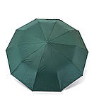 Парасолька жіноча Bellissimo №M639 напівавтомат на 10 спиць з квітами під куполом Темно-зелений, фото 2