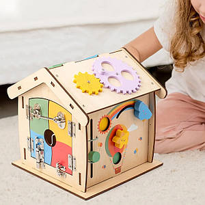 Дитяча розвивальна іграшка Бізікуб MD 0838 Бізіборд дерев'яний