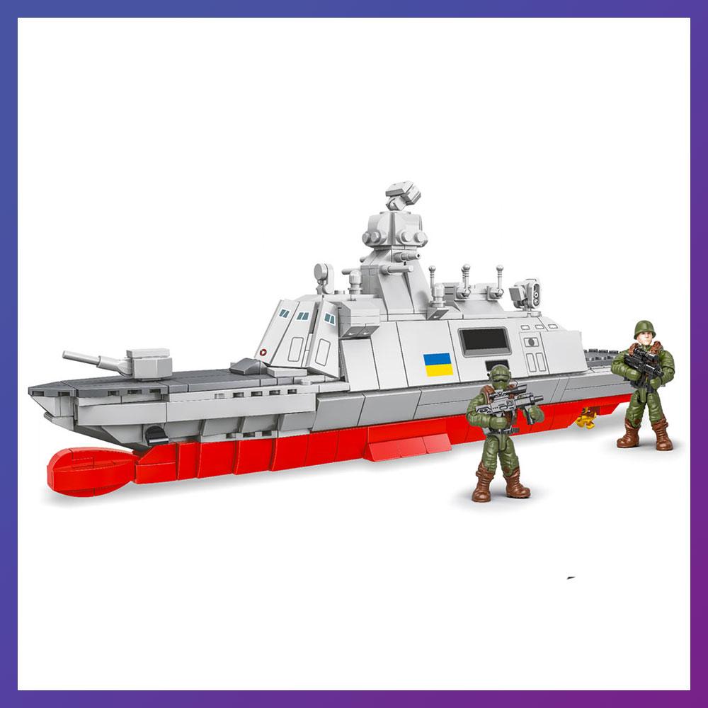 Дитячий конструктор корабель Гетьман Іван Мазепа Limo Toy KB 1149 Військова техніка 727 деталей, фото 1