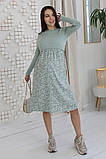 Трикотажна сукня для вагітних та годуючих мам оливкова S, фото 2