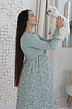 Трикотажна сукня для вагітних та годуючих мам оливкова S, фото 7