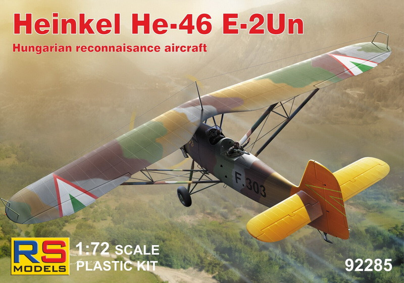 Пластикова модель 1/72 RS models 92285 німецький літак біплан Heinkel He-46 E-2Un