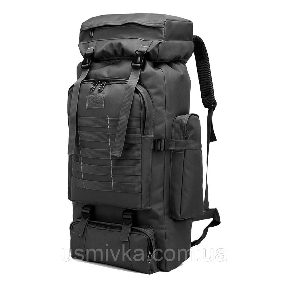 Чорний рюкзак великий на 60л Darvall US-459