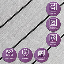 Покриття вінілове самоклеюче 3D рейки 600х600х2,8мм Скандинавський білий шпон SW-00002197, фото 5