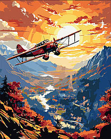 Картина за номерами На літаку. Пейзаж 40*50 см Орігамі LW 3332